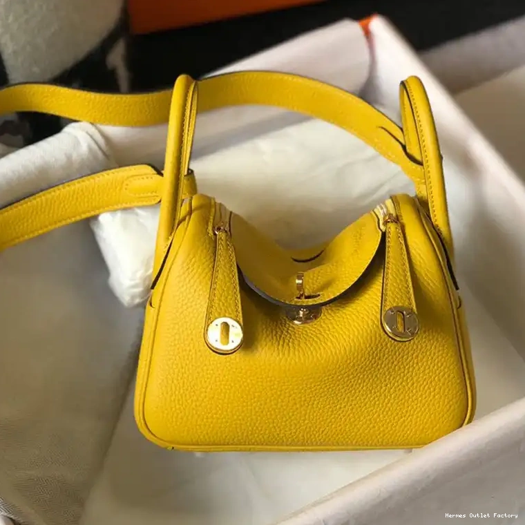 Lindy Hardware Hermes Mini Bag Leather Olive Togo Gold In 0421
